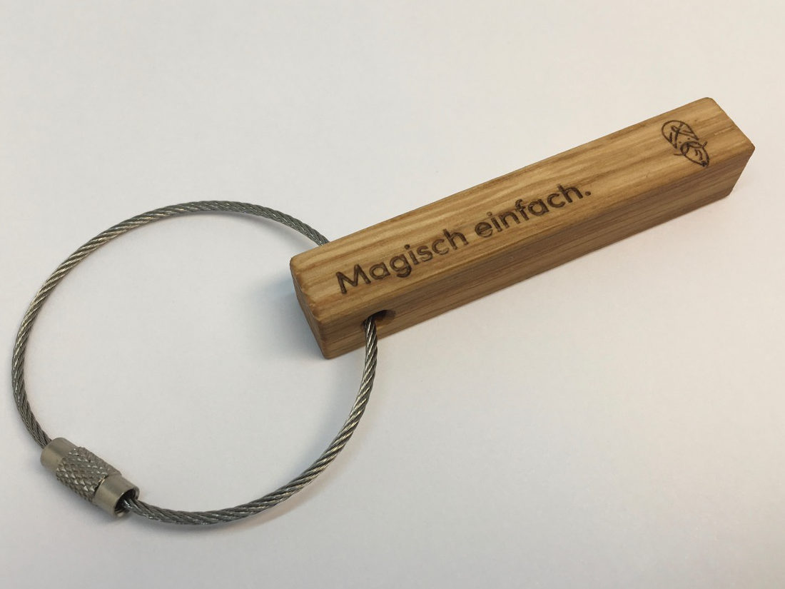 RUPPERTdesign fertigt besondere Merchandise Produkte aus Holz. Ihre Werbung wertig auf Holz.